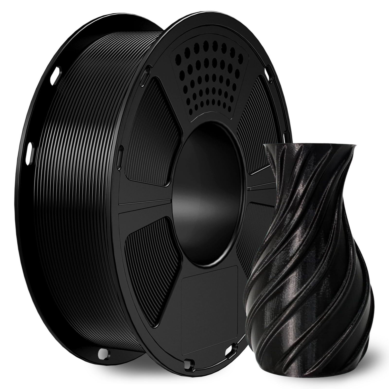 PETG Filament,3D Printer Filament,GIANTARM PETG Filament 1.75mm,Dimensional Accuracy +/- 0.02mm, 1kg,Black