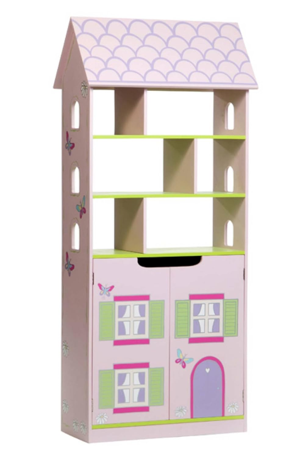 Girls Pink Tall Dolls House Bookcase Amazon.co.uk Kitchen & Home
