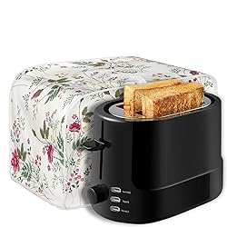Doojoayie Simple Flower 4 Slice Toaster Cover Small