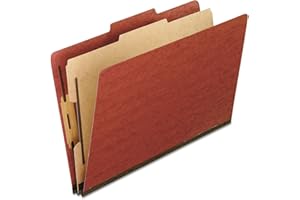 Pendaflex Pressboard Classification Folders, Letter, 4-Section, Red, 10 Per Box,(1157R)