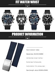 AEMALL for Breitling Watchbands 22mm 24mm Rubber