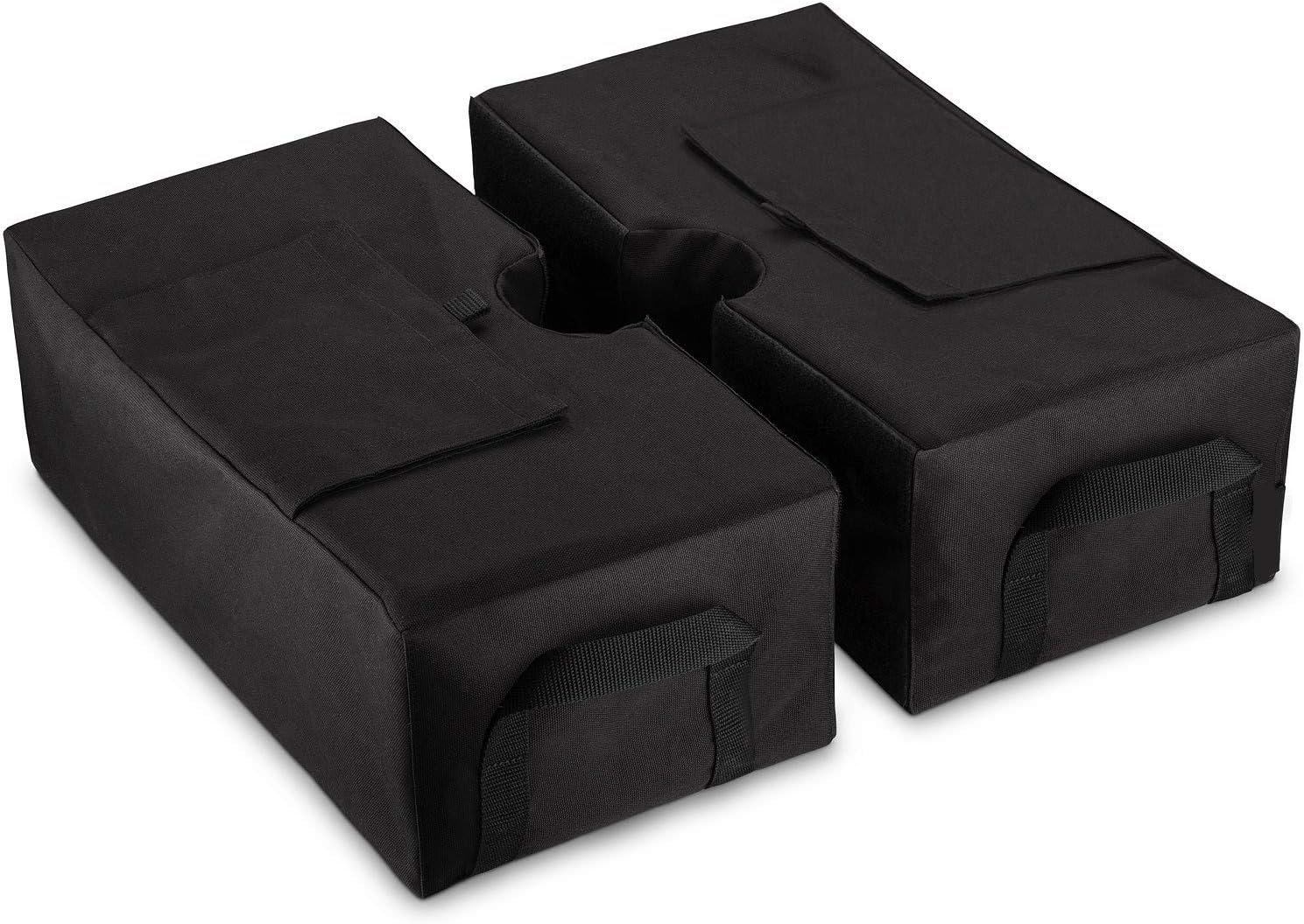 YMMY 18"x18" Square Umbrella Base Weight Bag-Up to 132lb. Outdoor Patio Weatherproof Sand Bag for Patio, Offset and Cantilever Umbrellas. Heavy Duty Ballistic Polyester, XL Opening for Filling Sand