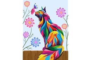 VIGEGU Cross Stitch Kits for Adults - Stamped Cross Stitch Kits,DIY Painted Cat Needlepoint Kits for Adults Beginners Counted Embroidery Kits Cross Stitch Supplies Patterns Crafts Decor(11.8X15.7inch)