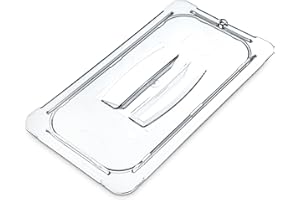 Carlisle FoodService Products 10270U07 StorPlus Third Size Polycarbonate Universal Handled Food Pan Lid, Clear