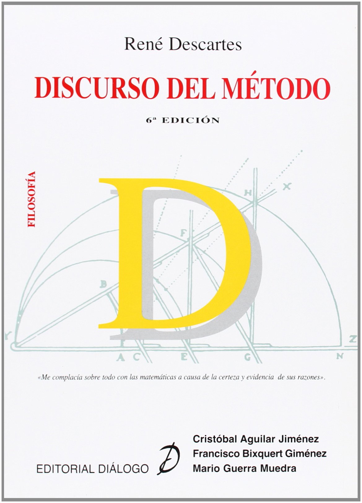 Portada de Descartes. Discurso del Método