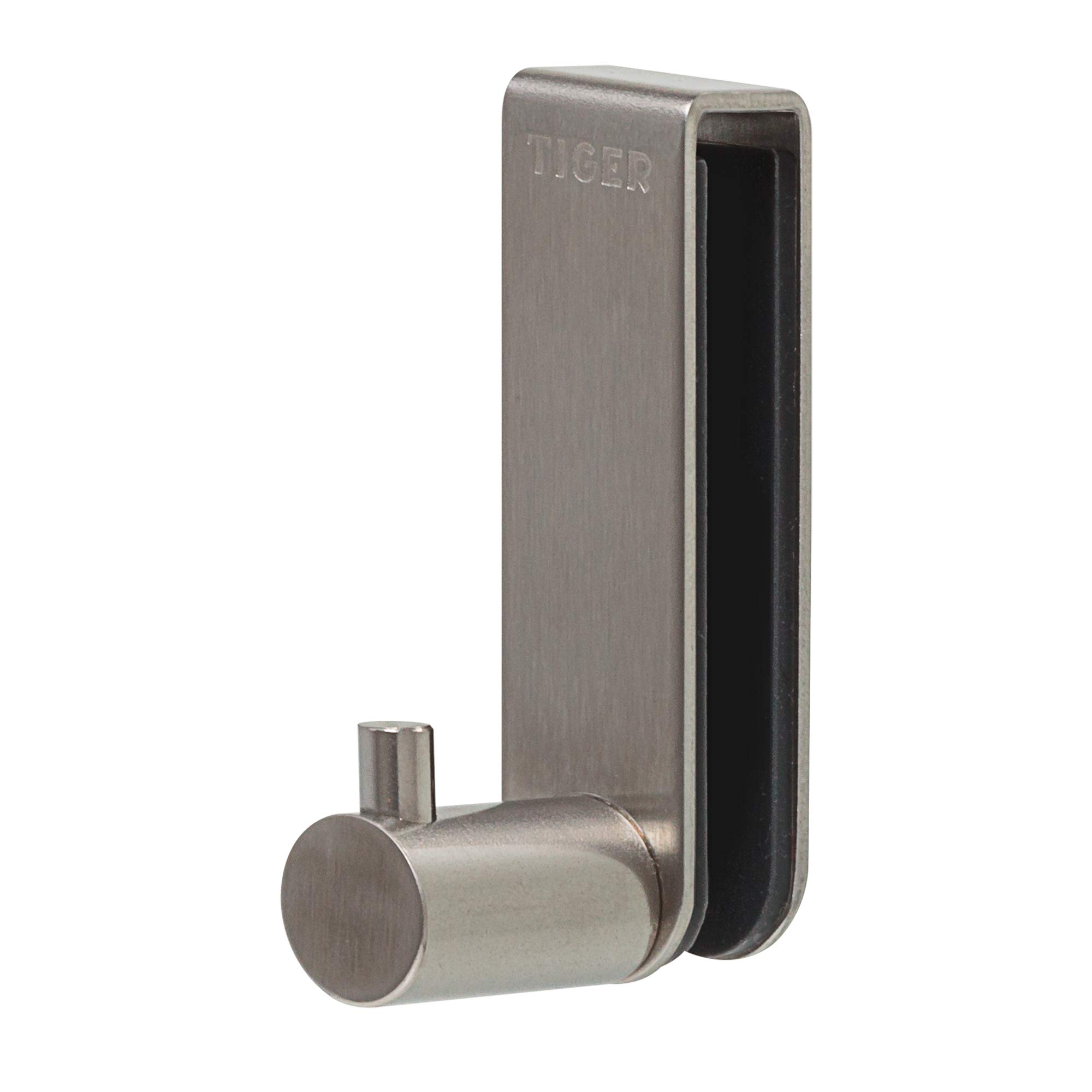 Tiger Rhino Shower enclosure, Towel hook 6-8 mm, Brushed stainless steel, 37x16x61mm