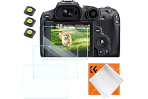 K&F Concept Screen Protector for Canon EOS R7, EOS R6 II, EOS R6 Camera Accessories 3 Pack, 0.3mm 9H Hardness Tempered Glass 