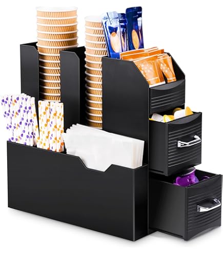 VencerCuby 10 Compartment Condiment Holder, Coffee And Tea