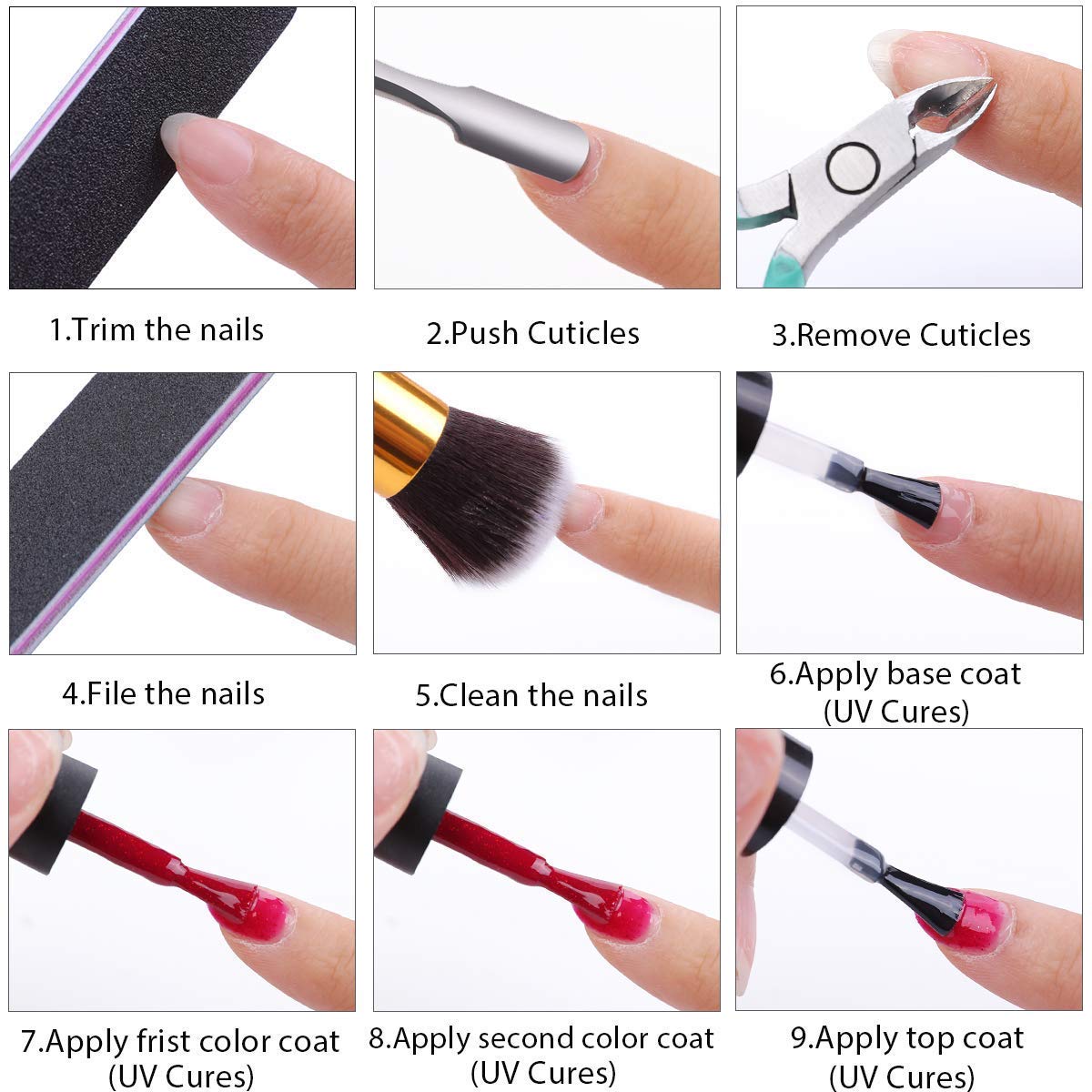 Makartt Holographic No Wipe Top Base Coat Set Soak Off UV LED Gel Nail Polish Glitter Mirror Top Base Coat Poly Nail Extension Gel Shine Finish and Long Lasting 8ml P-59 : Beauty