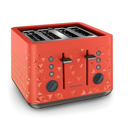 Morphy Richards Prism 4-Slice Toaster (Orange)