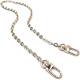 VersaKits Light Gold Metal Flat Oval Link Purse Chain Strap with Lobster Clasps 32 Inch Replacement Chain Handle for Handbags Clutches Crossbody & Shoulder Bags