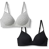 Amazon Essentials Women's Cotton Jersey Lined Plunge Bralette