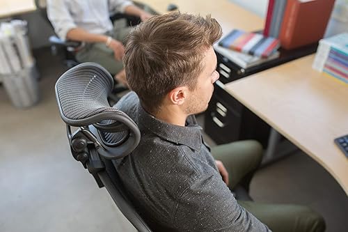 Engineered Now The Original Headrest for The Herman Miller Aeron Chair (H3  for Remastered, Carbon)