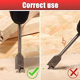 Shall 8-Piece Wood Spade Drill Bit Set 1/4 Inch Hex Shank Ø6-32 mm Pouch view 5