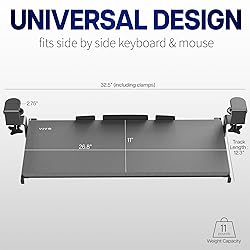 VIVO Large Keyboard Tray Under Desk Pull Out with