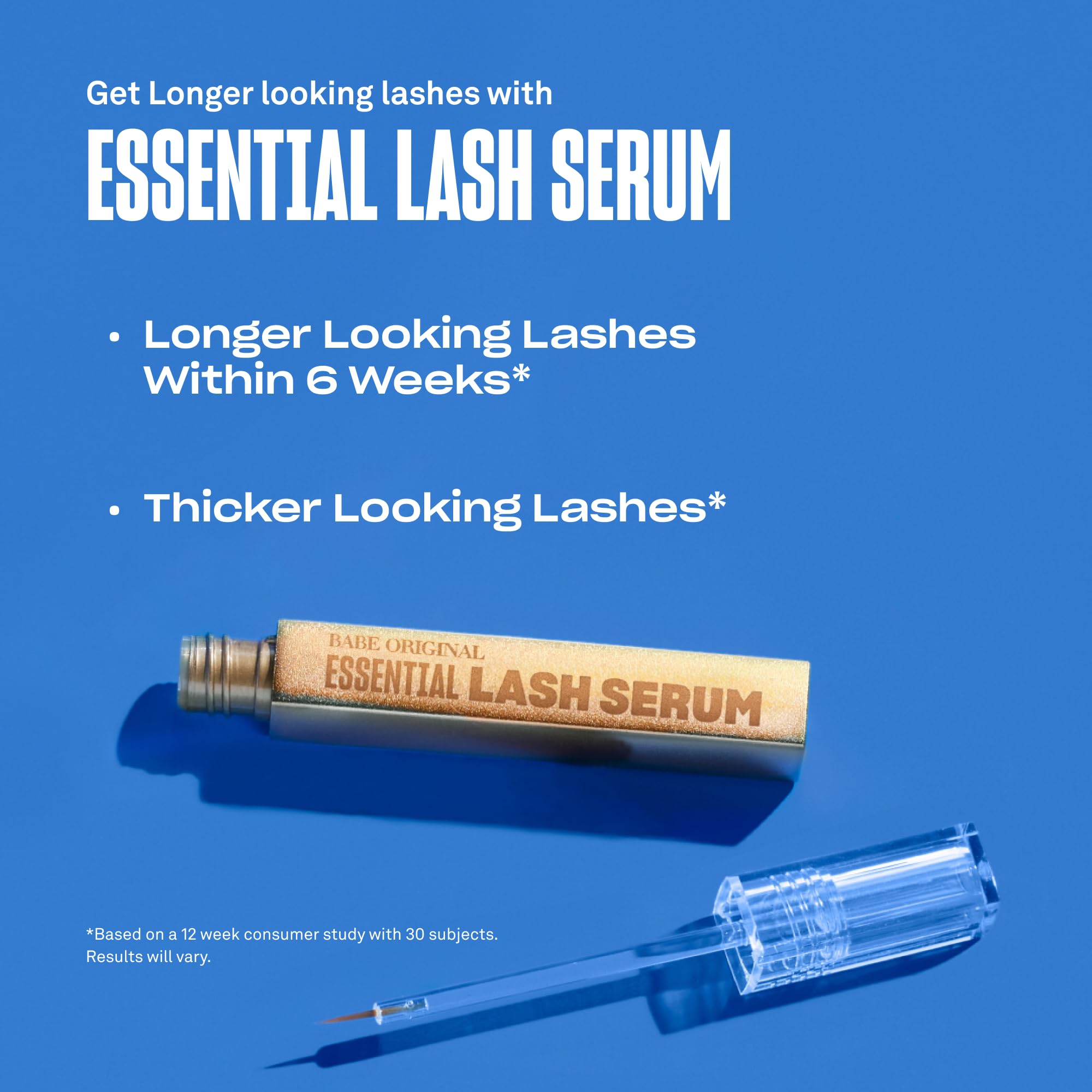 BABE ORIGINAL Lash Serum - Fuller & Longer Looking Eyelashes, Advanced Lash Enhancing Treatment for Natural Lashes, Extensions & Eyebrows, Vegan & Cruelty-Free