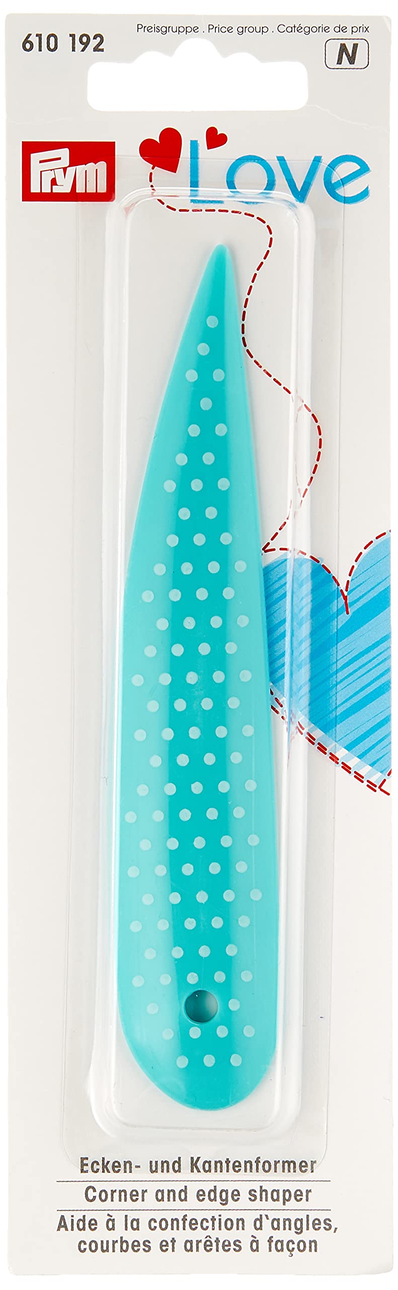 Prym Love Corner and Edge Shaper, Light Blue, 18.4 x 5.7 x 0.7 cm, 610192-1