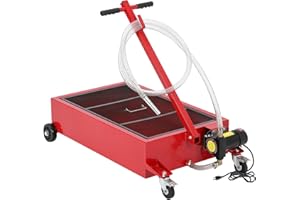 GAOMON Oil Drain Pan - 25 Gal 110v Electric System with Pump & 8FT Hose, Folding Handle for Easy Portable Use on Cars, Trucks