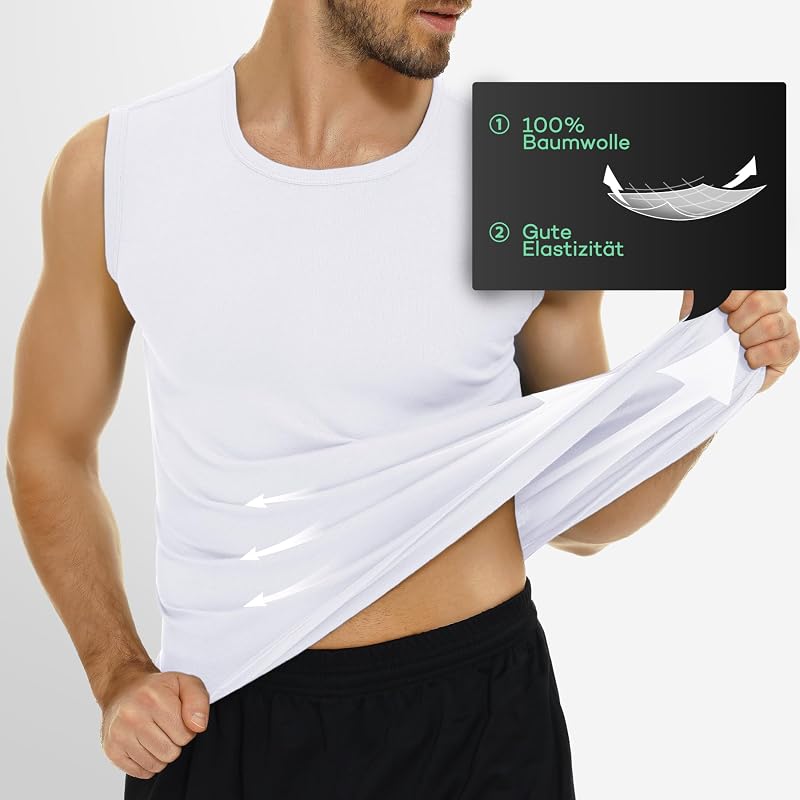Unterhemd Herren Tank Top Gym Fitness Sport Männer Mehrfarbig