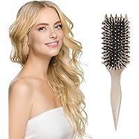 Curly Hair Brush for Women Men, Curl Defining Brush Curling Roll Hair Combs for Shaping Defining Curls and Blowout Teasing (A