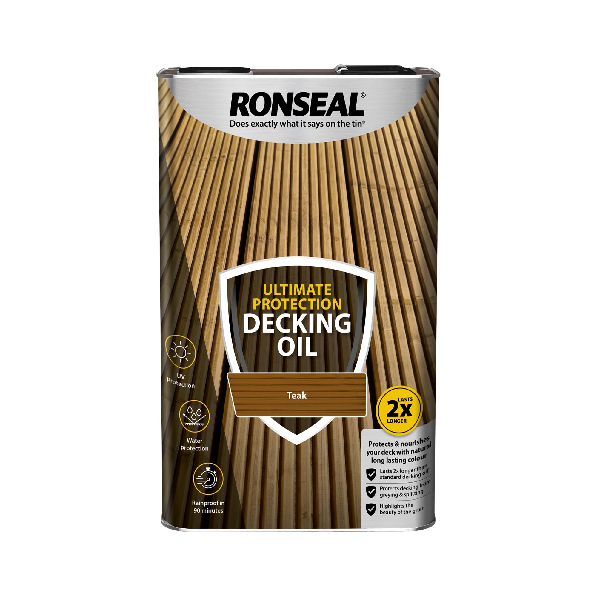 Ronseal Ultimate Protection Decking Oil Teak 5L