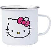 Silver Buffalo Sanrio Hello Kitty Coffee, Enamel Camper Mug, 21oz | 0.62 Liters
