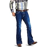 Mens Bell Bottom Jeans 70s Outfits for Men,Mens Bell Bottoms Disco Pants Bell Bottom Pants Jeans for Men