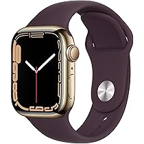 Amazon.com: Apple Watch Series 7 (GPS + Cellular, 41mm) Gold 