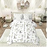 Erosebridal Mallard Duck 7 Piece Comforter Set Twin Bed in A Bag Woodland Wild Duck Bedding Set for Kids Boys Girls Waterfowl Flying Ducks Sheet Set Rustic Farmhouse Comforter Hunting Wildlife Theme