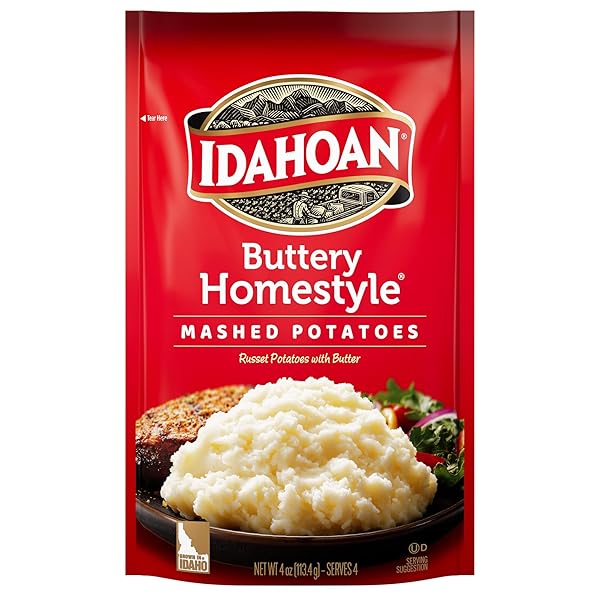 IDAHOAN MASHED POTATOES, BUTTERY HOMESTYLE, 4 OZ