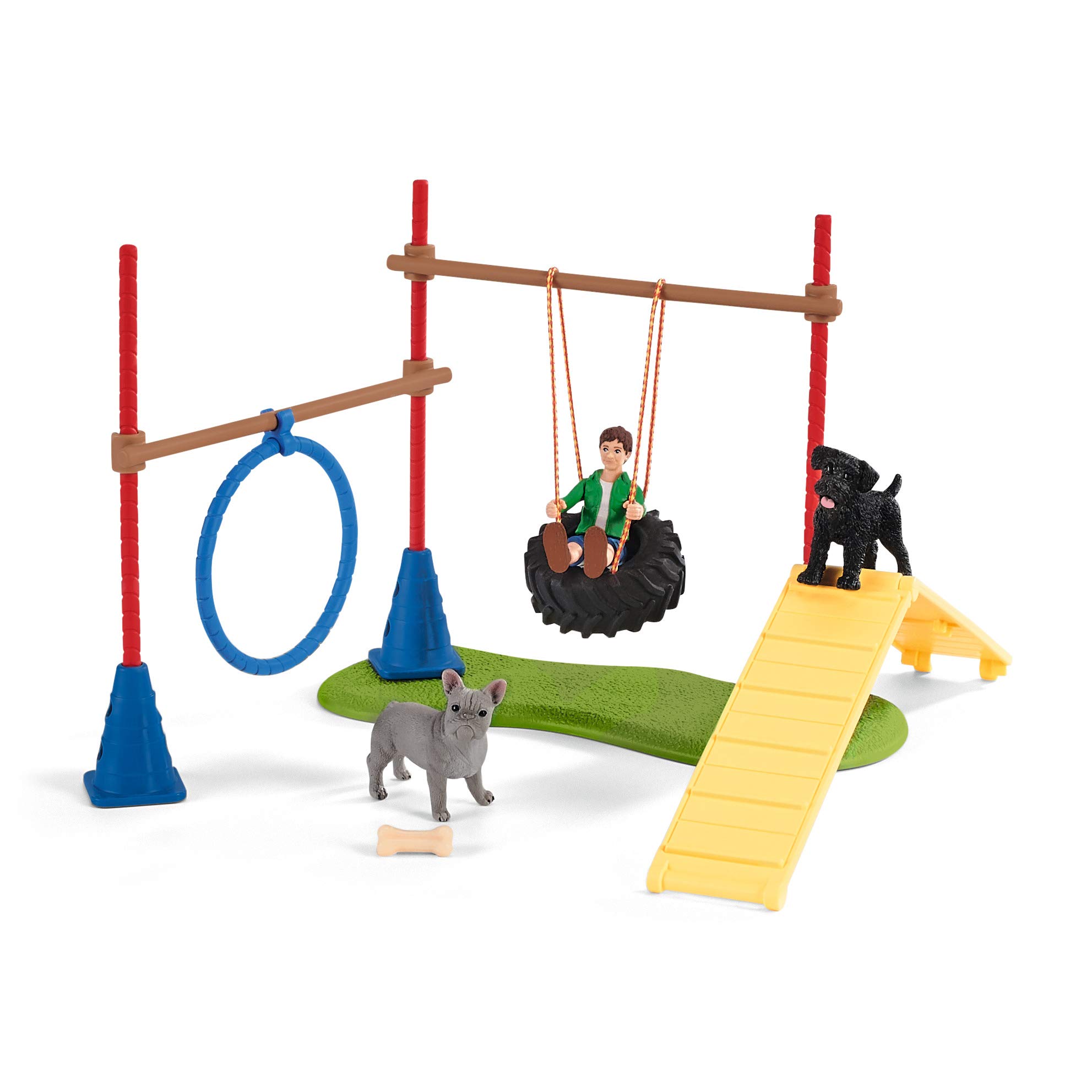 SCHLEICH 42536n Puppy Agility Training Farm World Toy Playset for children aged 3-8 Years