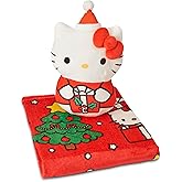 Hello Kitty Santa Sweet Hugger Pillow and Throw Blanket Set – 11 inch Character Plush with 40x50 inch Soft Fleece Blanket – Cozy for Kids, Girls, Boys, Travel, Nap Time