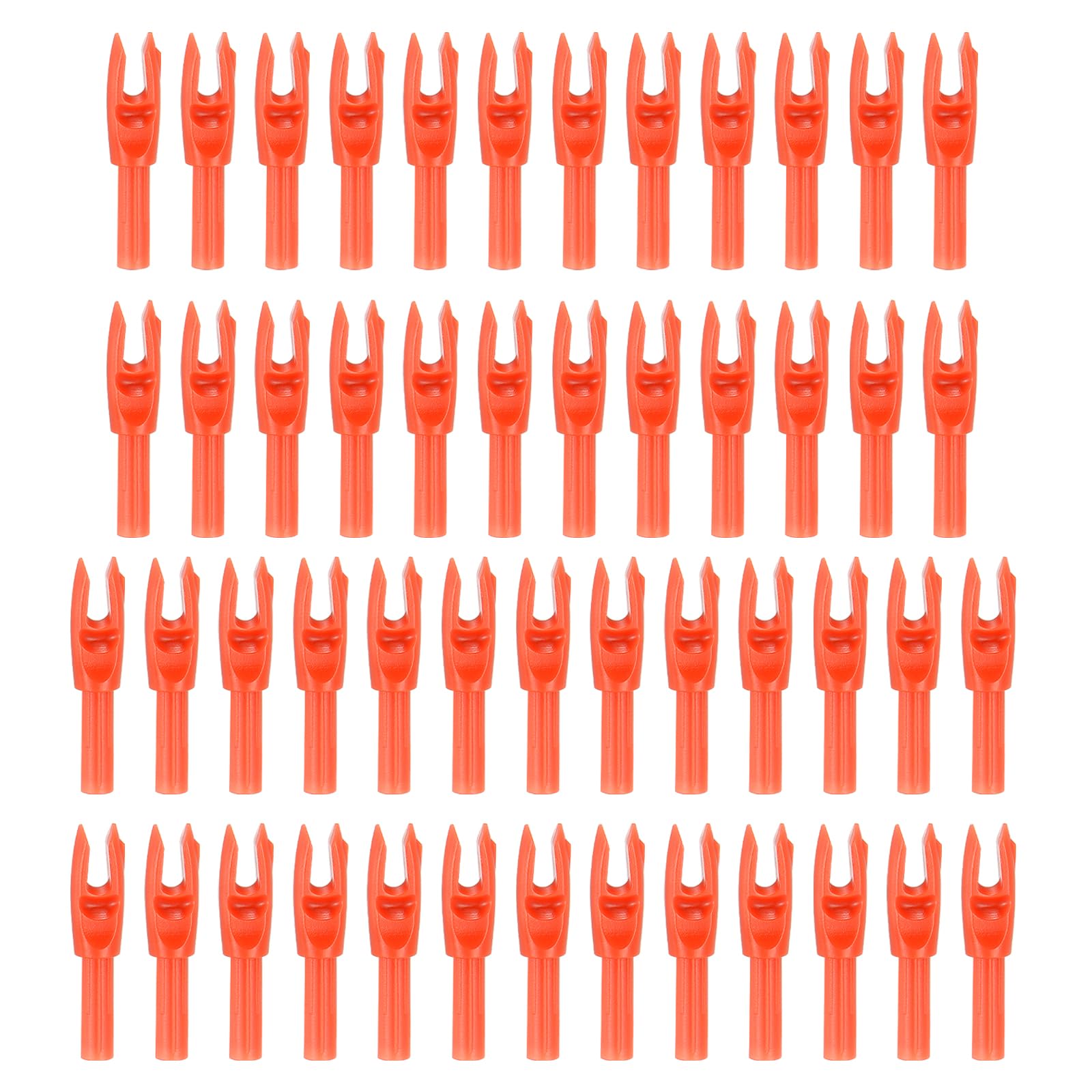 PATIKIL Archery Arrows Nocks 4.2mm 0.165", 50 Pack Insert Arrow Nock Replacement for Hunting Arrows Compound Bow Recurve Bow, Orange