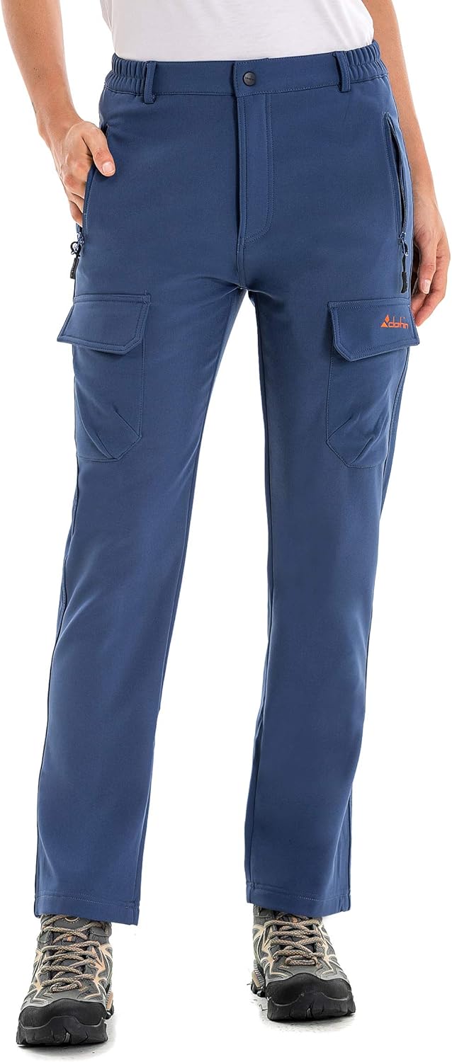 U.mslady Women's FleeceLined Cargo Ski Pants, Insulated