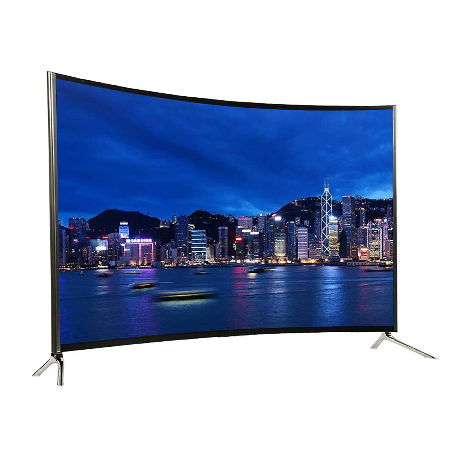 LTINN LCD 55/65 inch Curved TV Tempered Glass Screen 2K/4K HDR Resolution Built-in WiFi Function Bed