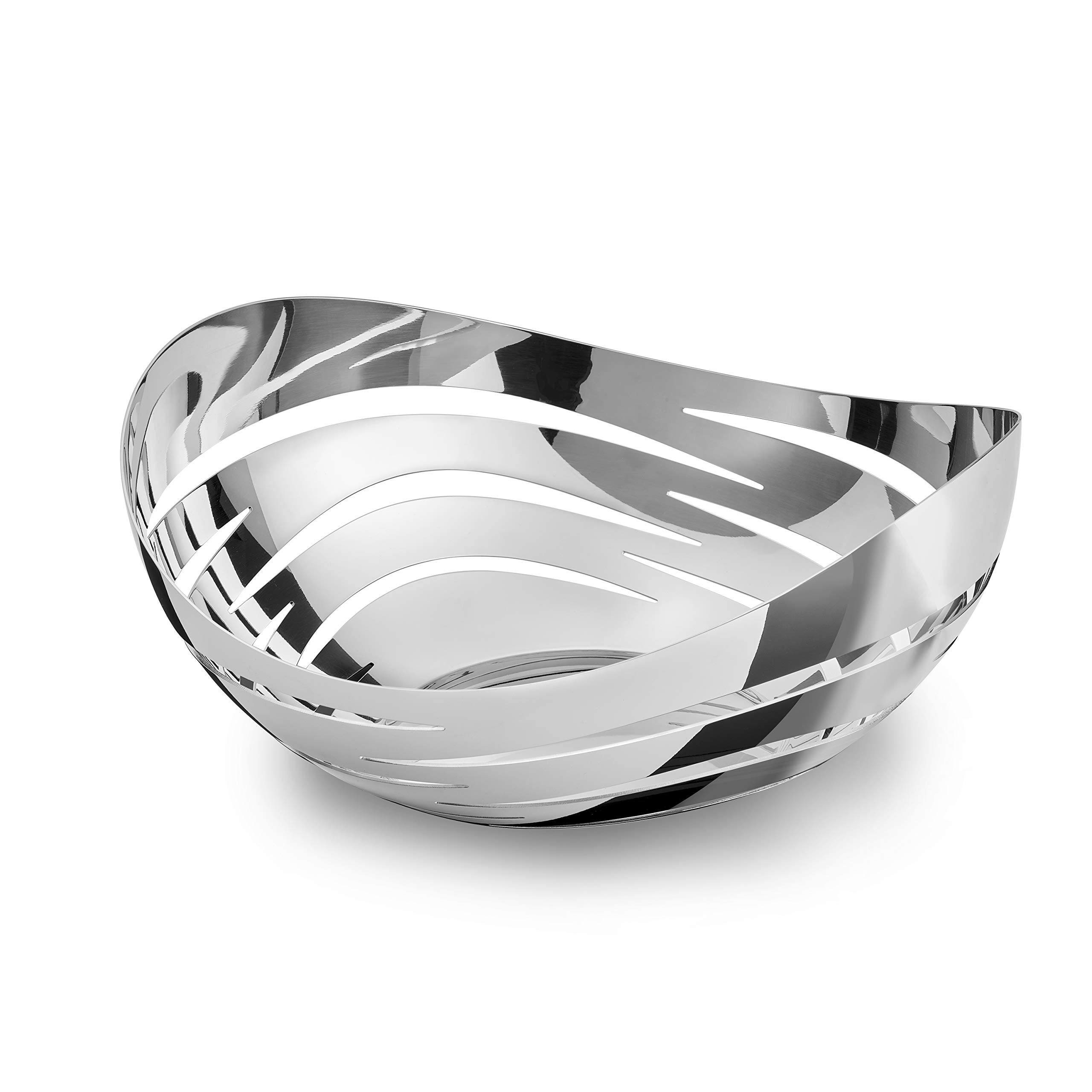 Robert Welch Drift Basket. Width 22cm. Made from Stainless Steel. Ideal for Serving Salad or Fruit.