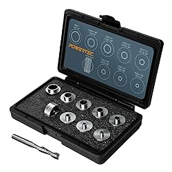 POWERTEC 72147 10pc Router Template Bushing Guides