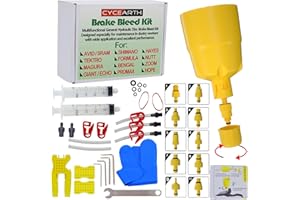 CYCEARTH Bicycle Hydraulic Disc Brake Oil Bleed Kit for All Brakes Shimano,SRAM,AVID,TEKTRO,MAGURA,Hayes,Bike Brake Repair To