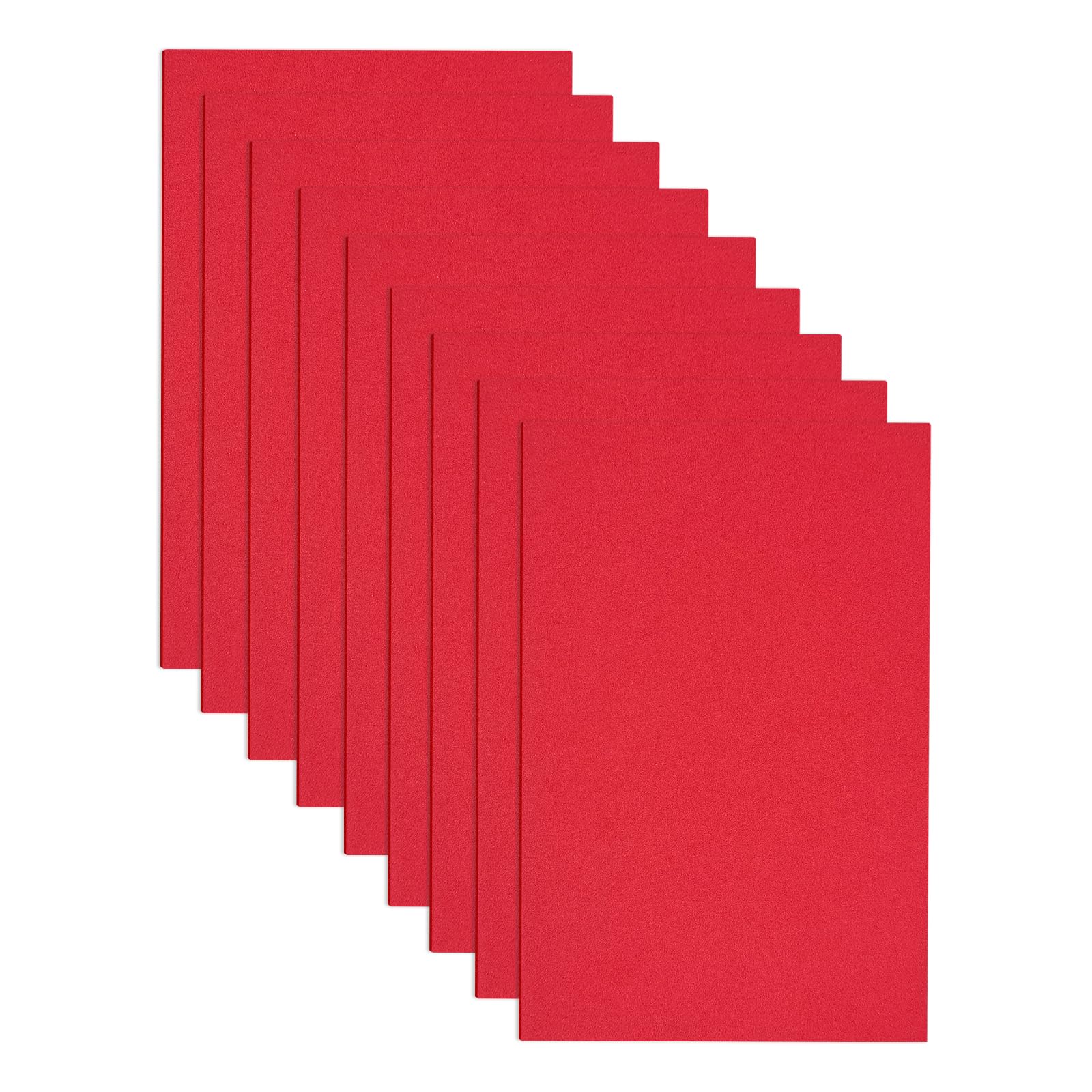 Jtnohx Eva Foam Sheets, 17.78×28.7cm Craft Foam Board, 9 Pcs Colour Eva for Crafts, Thin DIY Material for Art and Scrapbooking(Red)