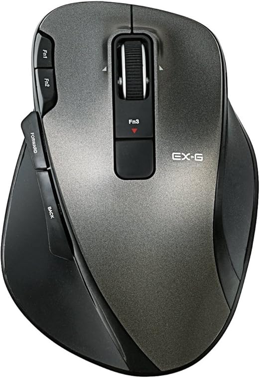 Amazon エレコム ワイヤレスマウス 無線 2.4GHz レーザー 8ボタン チルトホイール Lサイズ ブラック MXG3DLBK