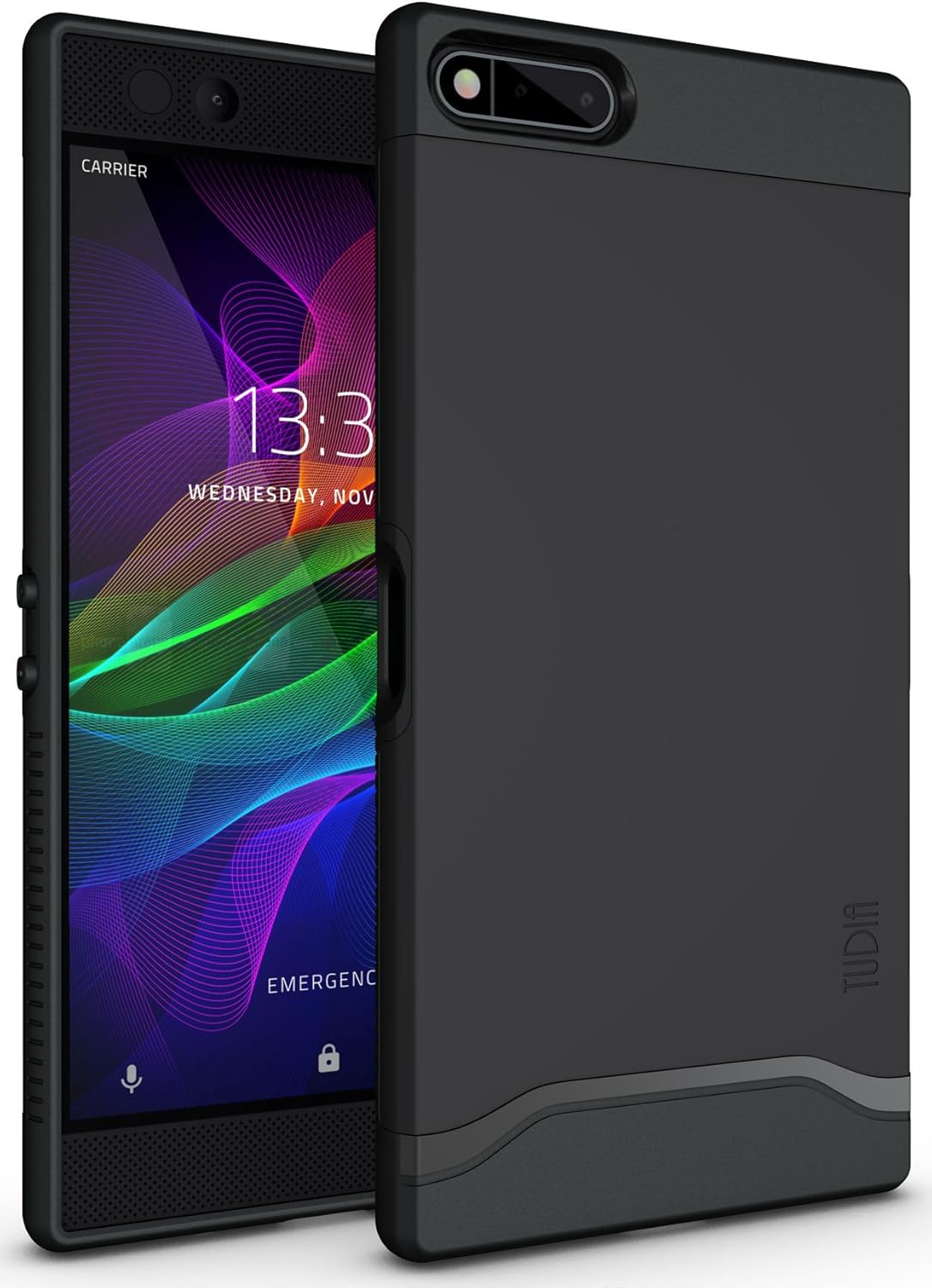 Amazon Tudia スリムフィット Merge 二重構造 保護ケース Razer Phone マットブラック 修理パーツ 通販