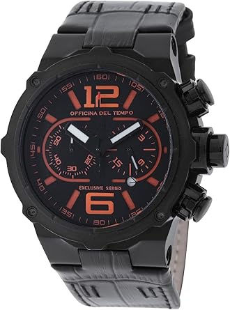 Officina Del Tempo Reloj Power Ltd Pelle Negro: Amazon.es ...