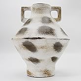 Large Ceramic Rustic Vase 11 inch, Handmade Ceramic Pottery Centerpiece for Living Room Dining Table Home Decor