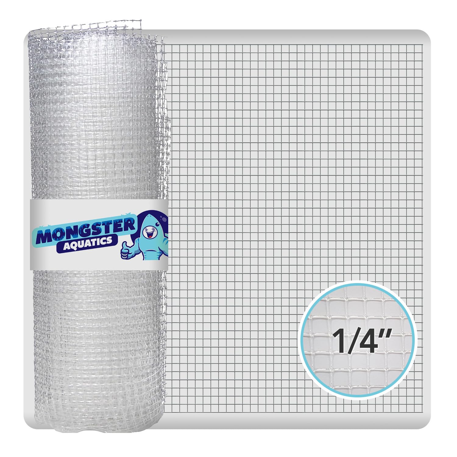 Photo 1 of Clear Mesh Netting Material - 4'x5' - Plastic Mesh Screen Netting for Fish Aquarium Screen Top Cover - Aquarium Mesh Top - Aquarium Mesh Screen (4' x 5')