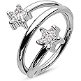 CM Crareesi Mania Star Helix Earrings 316L Surgical Steel Cartilage Earrings 16Gauge Helix Hoop Jewelry Double Helix Piercing Jewelry for Women