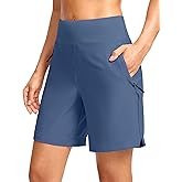 SANTINY Women's 5''/ 7''Hiking Shorts with 3 Zipper Pockets Lightweight Quick Dry Golf Shorts for Women Athletic Walking