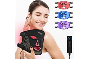 SHENDER Red Light Therapy for Face,LED Light Therapy Mask,4 Wavelengths Red Light Therapy Mask,for Home and Travel Skin Care