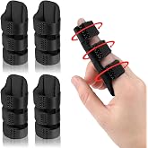 Wisesso Trigger Finger Splint, 4PCS Finger Splints, Black | for Straightening &amp; Trigger Finger &amp; Broken Fingers,Finger Brace Fits Index - Middle - Ring Finger