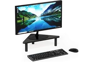 Furinno Turn-N-Tube Corner Monitor Riser Stand, Espresso/Black