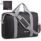 For Frontier Airlines Personal Item Travel Bag 18 x 14 x 8 Inches, Foldable Under Seat Duffel Bags for Spirit Airplane 14 x 18 x 8 Inches, Minimalist Overnight Bag for Women or Men Air Travel [Black]